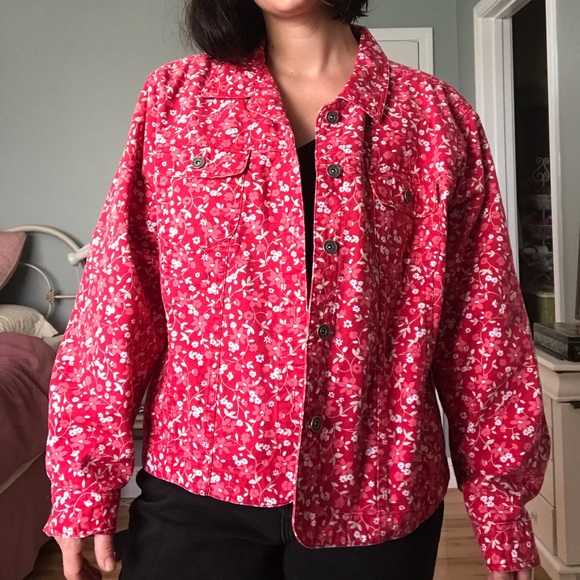 Cute vintage floral Jean jacket - Picture 3 of 7